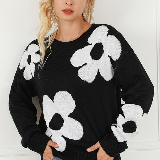 Pull Floral Chaud Femme